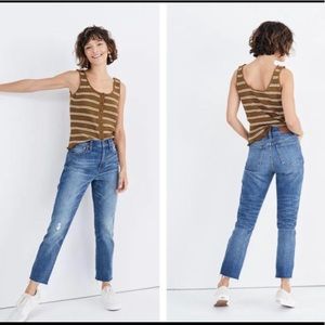 Madewell high rise slim crop boy jeans